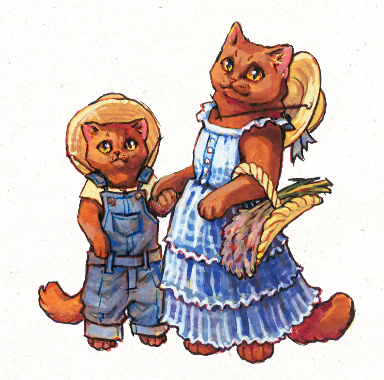 The Family (Gouache and ink on paper, 2024)